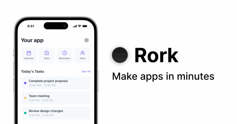 RORK : de l&rsquo;idée à l&rsquo;application mobile en quelques minutes