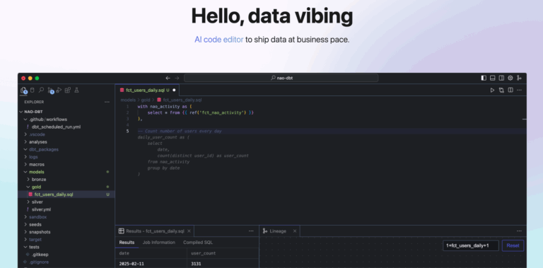 Nao : Data Vibing