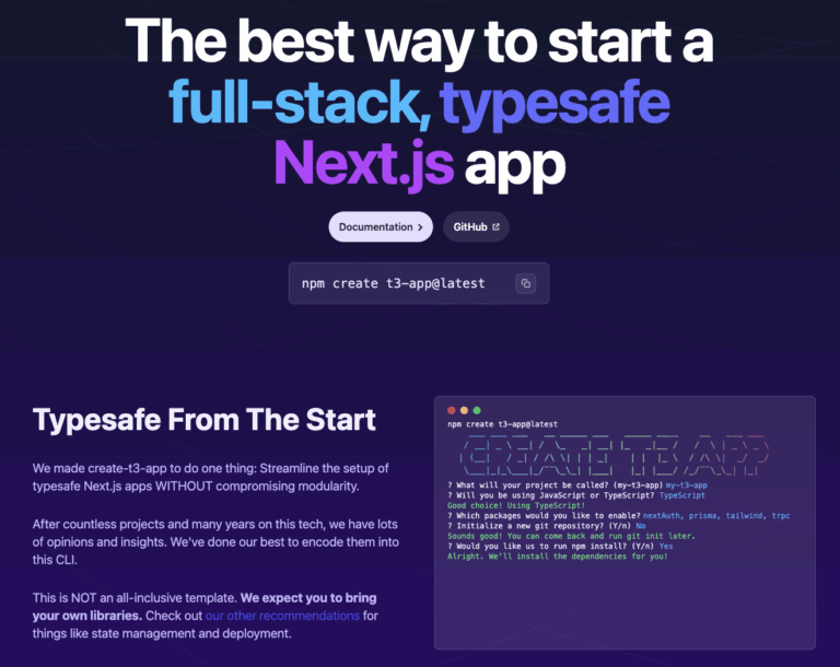 T3 Stack : La stack web pour des apps modernes et 100% typesafe