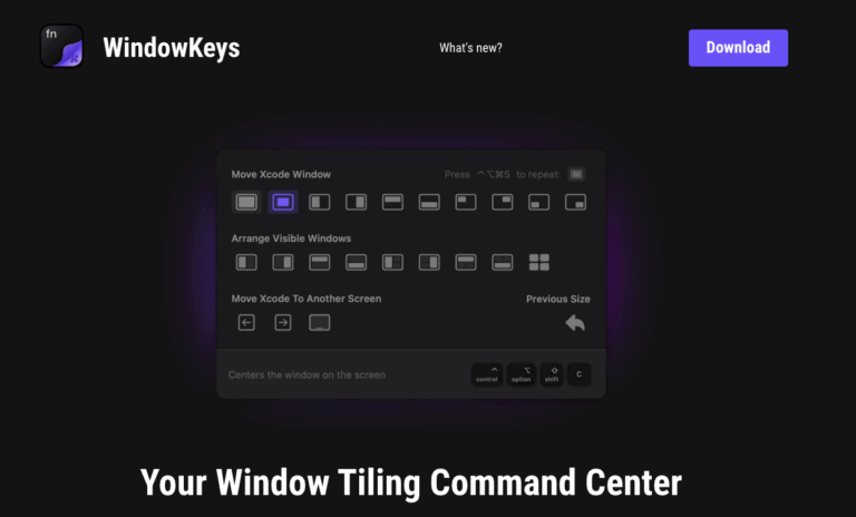 WindowKeys : Commande simplifiée des fenêtres sur macOS
