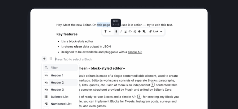 Editor.js : L&rsquo;éditeur de contenu open source structuré par blocs