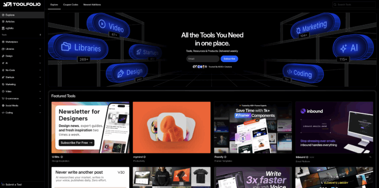Toolfolio : Le catalogue indispensable d&rsquo;outils pour créateurs et professionnels