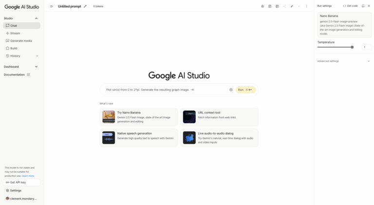 Google AI Studio : Le terrain de jeu pour maîtriser Gemini