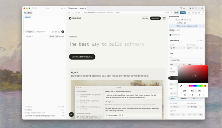CURSOR : enfin un éditeur figma-like