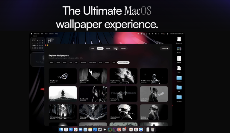 Wallspace : Fond d&rsquo;écran animé léger pour MacOS