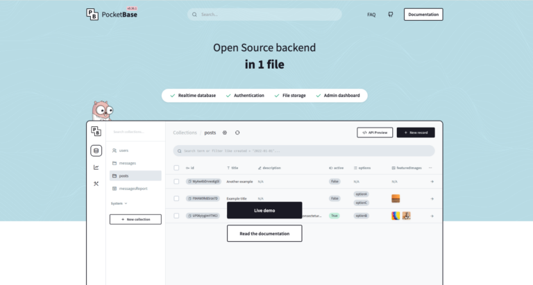 POCKETBASE : backend Open Source en 1 fichier Go