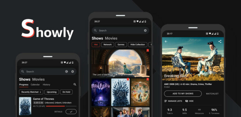 Showly : Application de suivi de séries et films avec recommandations personnalisées