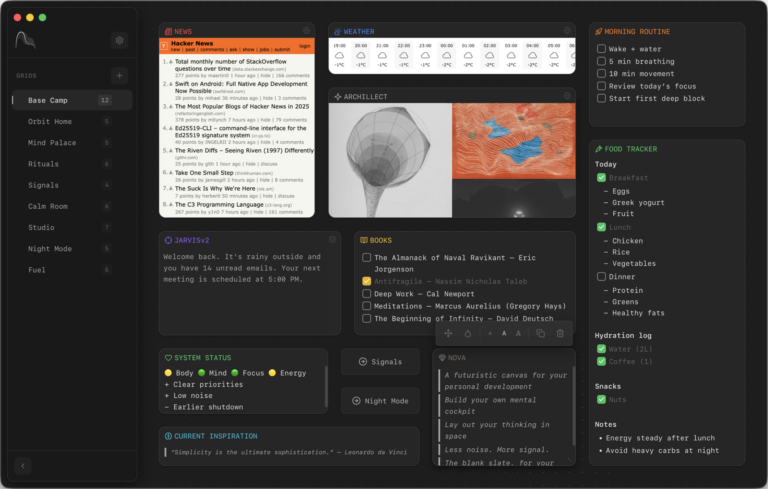 Nova : un canvas futuriste pour organiser ses idées, structurer son travail et accélérer sa progression personnelle