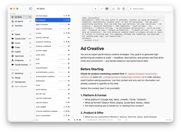 Chops : organiser et éditer ses skills IA dans une app macOS native