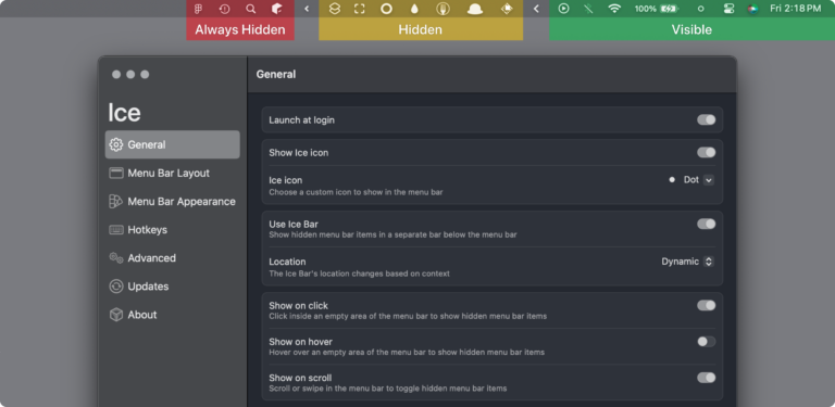 Thaw: un gestionnaire de menu bar macOS puissant et moderne