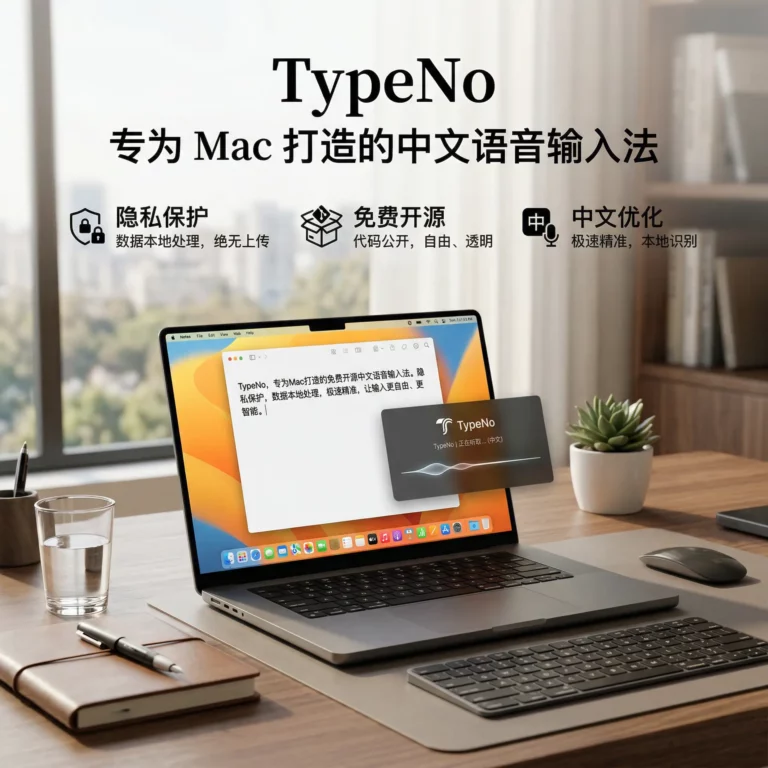TypeNo : dicter sa voix sur macOS et coller le texte instantanément dans n’importe quelle app
