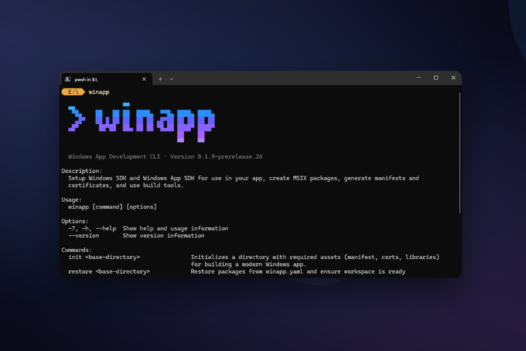 WinApp : la CLI Microsoft pour simplifier le développement d&rsquo;applications Windows