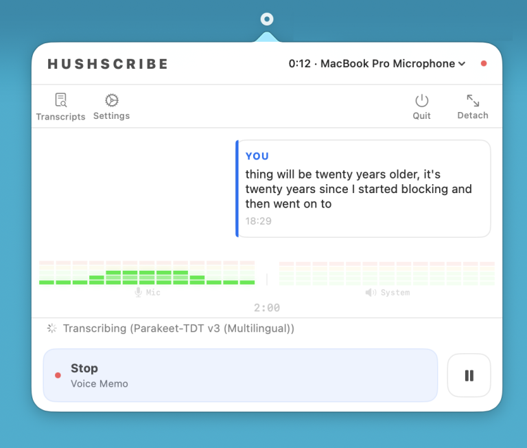 HushScribe : transcrire et résumer des enregistrements en local sur Mac