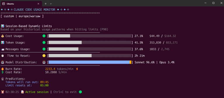 Claude Code Usage Monitor : suivre sa consommation de tokens en temps reel