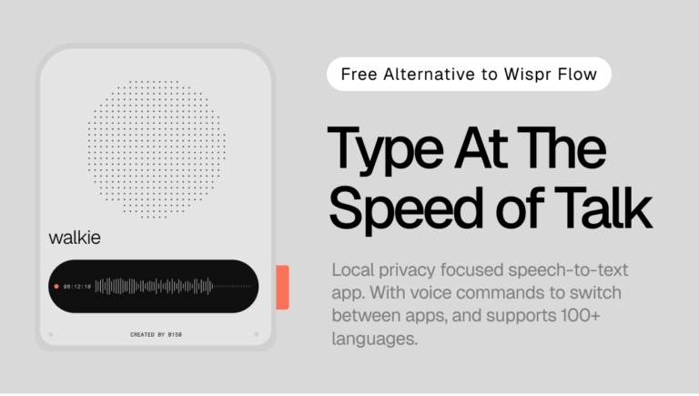 Walkie — Reconnaissance vocale gratuite sur l&rsquo;appareil