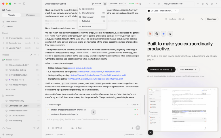 DP Code : coder avec ses abonnements IA sans changer d’outil