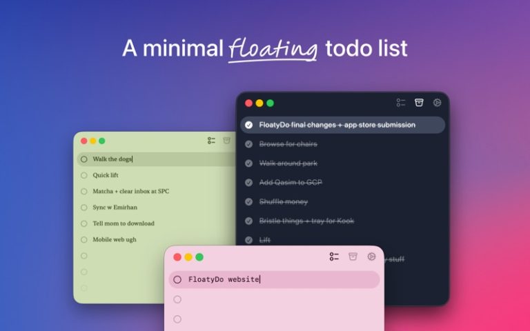 FloatyDo : une todo flottante sur macOS pour capturer et exécuter sans friction