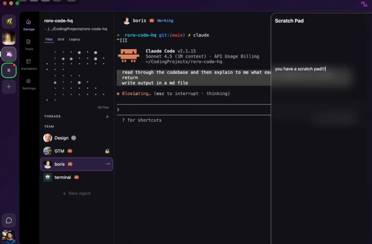 roro code : une interface pour piloter plusieurs projets et plusieurs agents IA en parallèle
