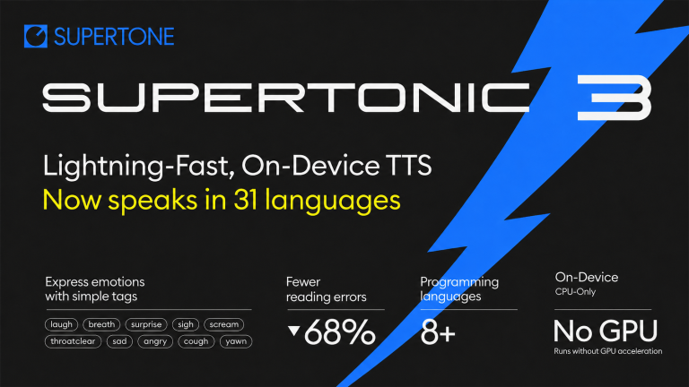 Supertonic : synthèse vocale ultrarapide et multilingue en local, ultraléger en 31 langues