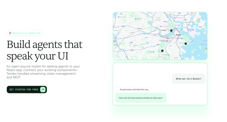 Tambo : un toolkit React pour construire des agents avec UI générative et streaming