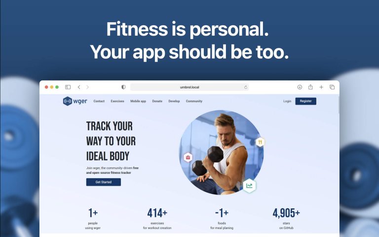 Wger : un tracker fitness auto-hébergé pour gérer entraînement, nutrition et poids