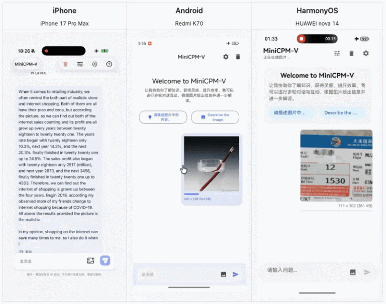MiniCPM-V 4.6 : modèle vision-language 1.3B ultraléger pour mobiles