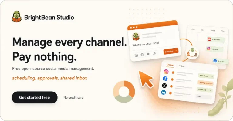 BRIGHTBEAN STUDIO : gérer tous ses réseaux sociaux depuis un seul tableau de bord, gratuitement