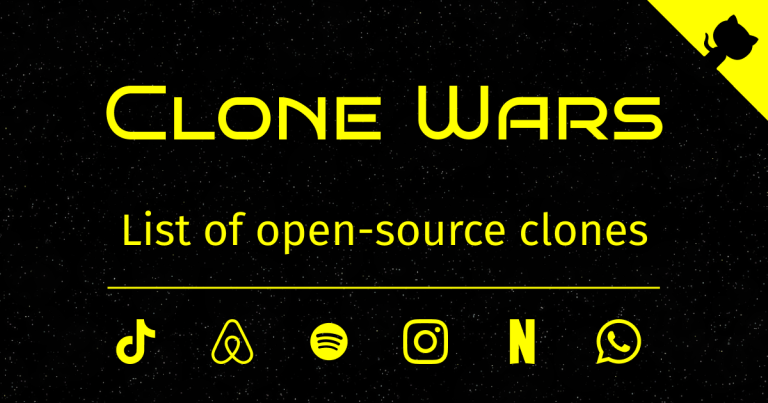 Clone Wars : une collection de 100+ clones open-source de sites populaires