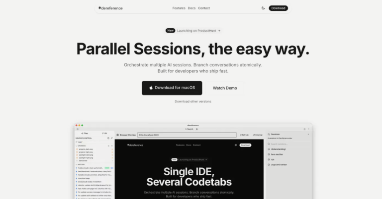 Dereference : un IDE futuriste pour l&rsquo;orchestration multi-session avec les outils IA CLI