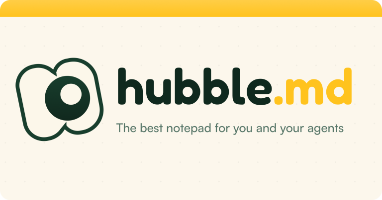 HUBBLE : le bloc-notes Markdown pensé pour vos notes et vos agents