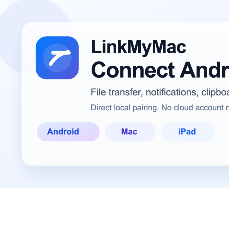 LinkMyMac : connectez Android à Mac pour notifications, messages et transferts de fichiers