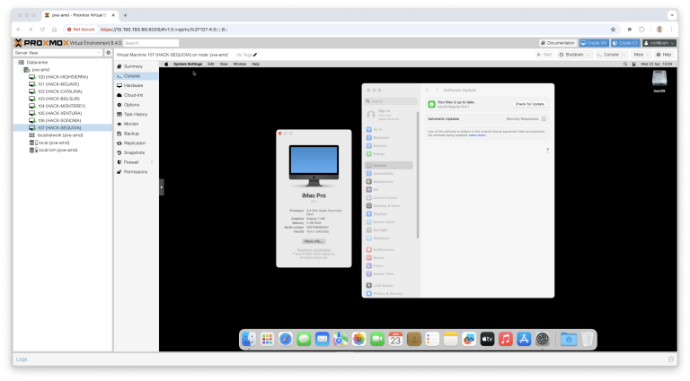 OSX-PROXMOX : installer macOS sur n&rsquo;importe quel PC avec Proxmox en une seule commande