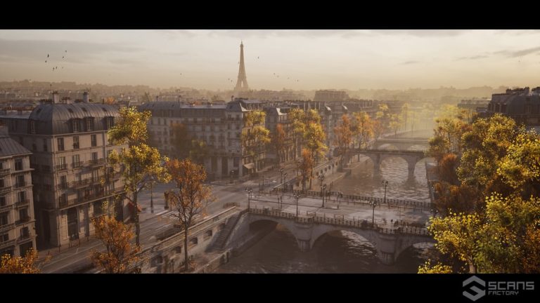 Paris Fontaine Saint-Michel : un environnement 3D photogrammétrique du Quartier Latin