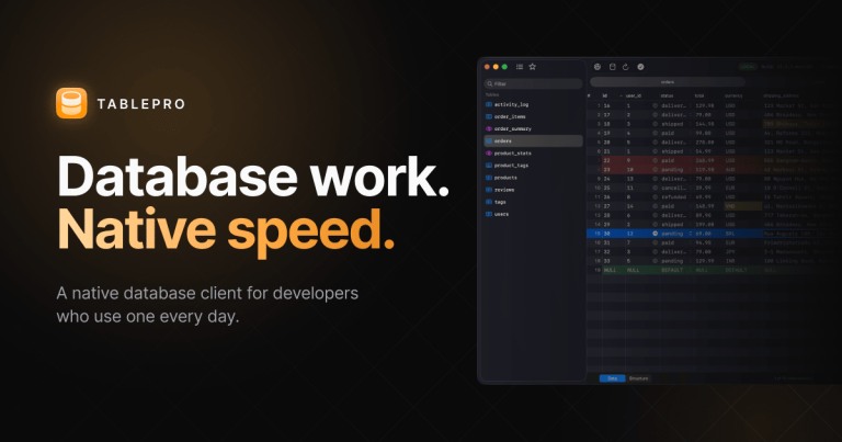 TABLEPRO : le client de base de données natif pour Mac et iPhone