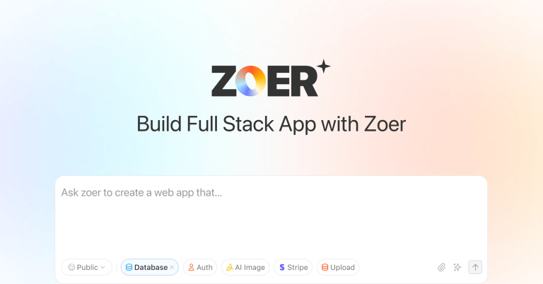 Zoer : transformez vos idées en applications complètes sans écrire une ligne de code