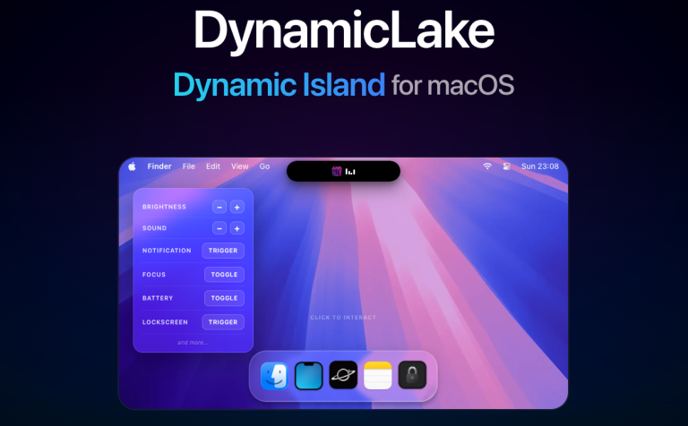 DYNAMICOCEAN : le Dynamic Island d&rsquo;iPhone arrive sur Mac