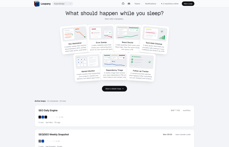LOOPANY : planifier le travail récurrent de vos agents de code
