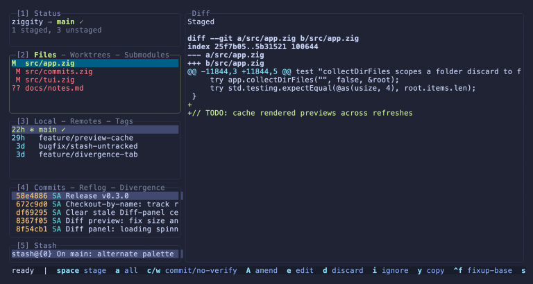ZIGGITY : pilotez Git depuis un terminal rapide et lisible