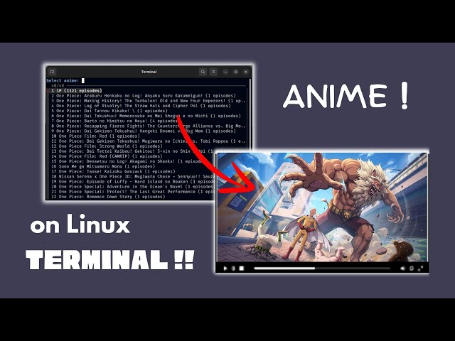 ANI-CLI : regardez de l&rsquo;anime depuis le terminal, sur toutes vos machines