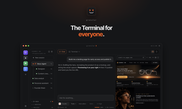 GRANULAR : piloter terminal et agents depuis une seule interface