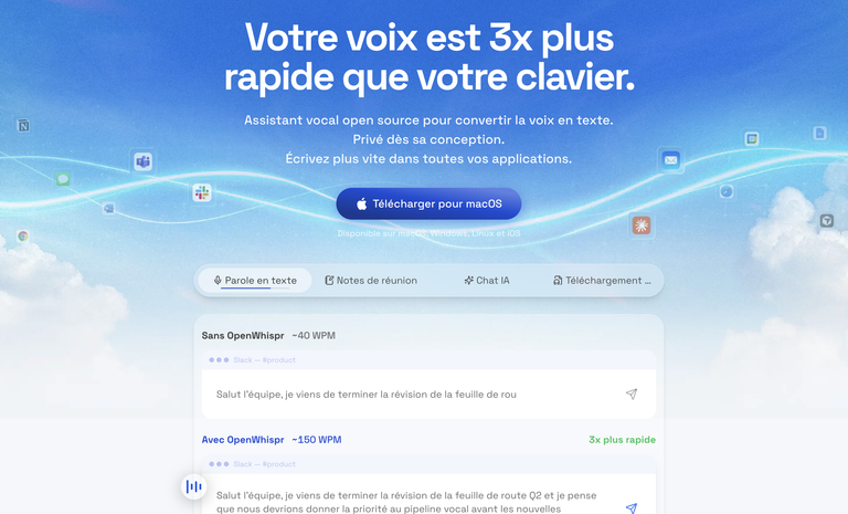 OPENWHISPR : dictez à votre ordinateur, le texte apparaît où vous voulez — en local ou dans le cloud