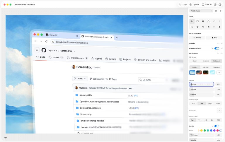 SCREENDROP : une alternative native à Loom pour enregistrer, annoter et partager sur Mac