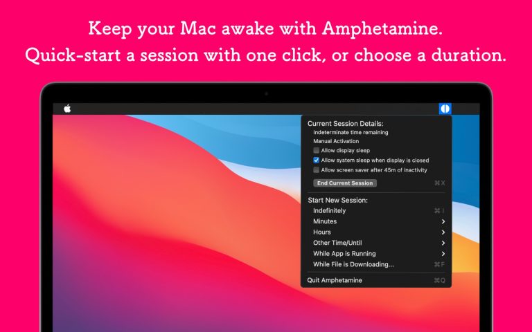 AMPHETAMINE : votre Mac reste éveillé, exactement quand il le faut