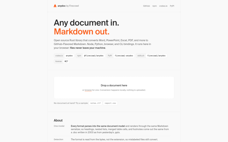 ANYDOC : vos documents de bureau passent en Markdown propre