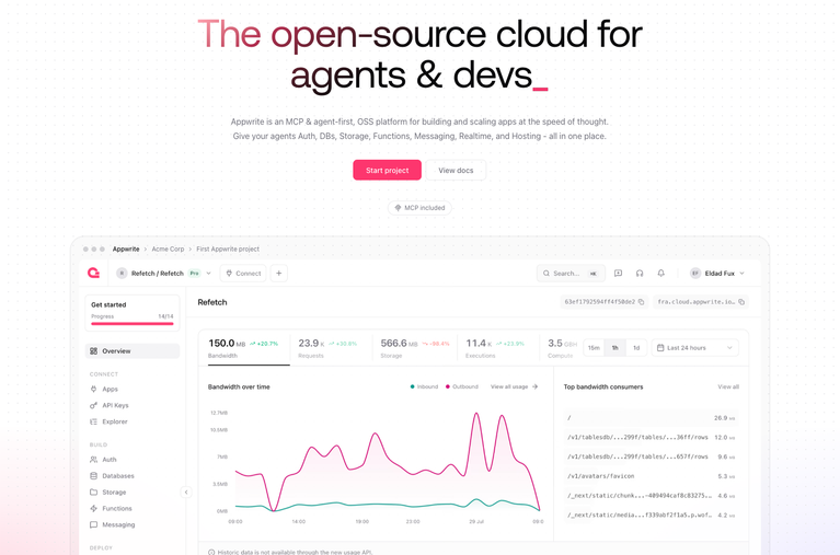 APPWRITE : tout le backend d&rsquo;un coup, en open source