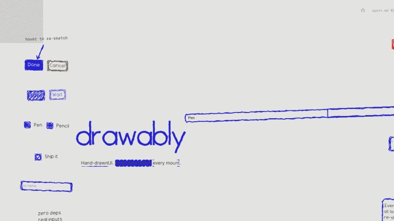 DRAWABLY : une UI croqués à la main pour votre web