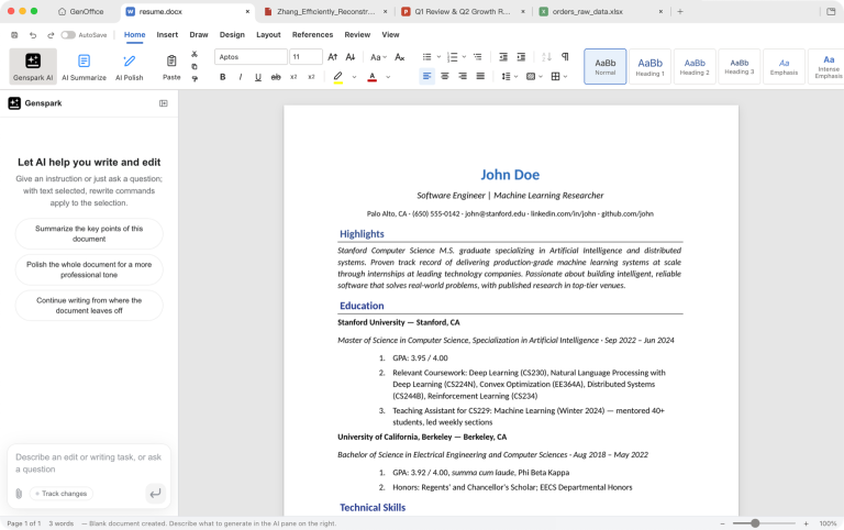 GENOFFICE : la suite Office open source où l’IA édite le vrai fichier