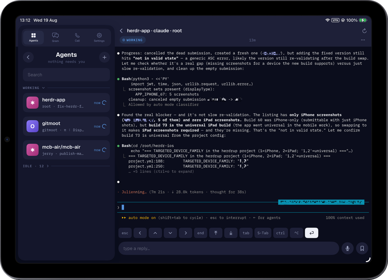Herdrup ipad agents