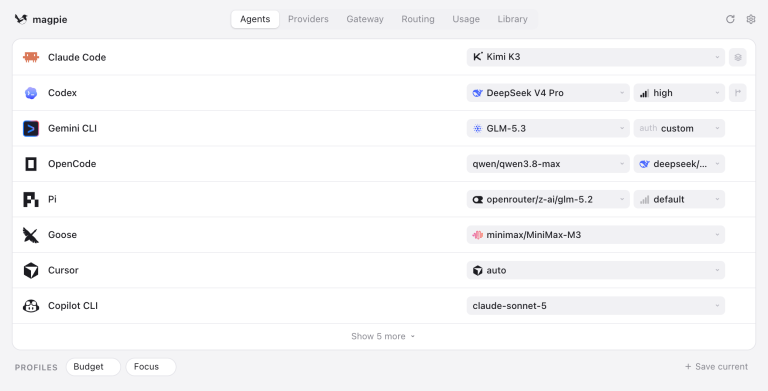 MAGPIE : un menu bar pour donner le même catalogue de modèles à tous vos agents IA