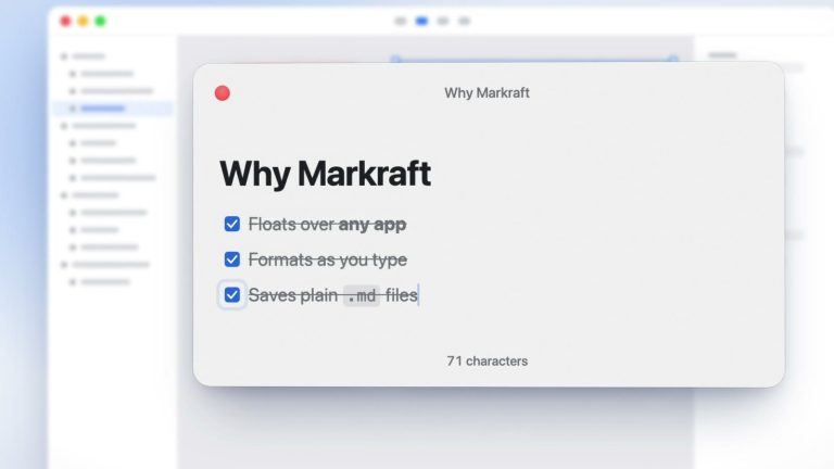 MARKRAFT : un carnet Markdown flottant et libre pour remplacer Raycast Notes
